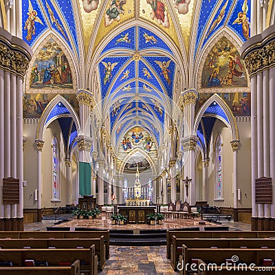 Basilica of the Sacred Heart at Notre Dame Editorial Stock Photo