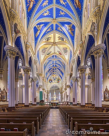 Basilica of the Sacred Heart at Notre Dame Editorial Stock Photo