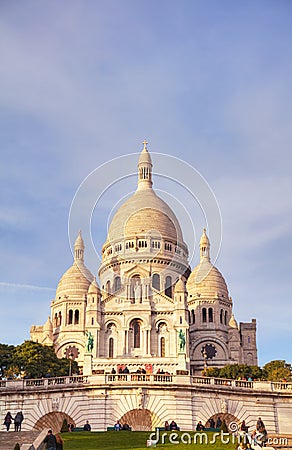 Basilica of the Sacred Heart of Paris Sacre-Coeur Editorial Stock Photo