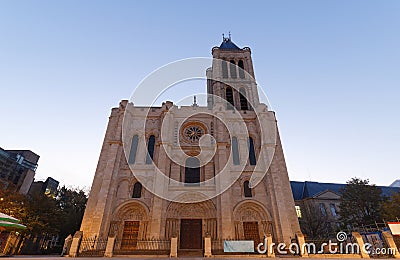 The Basilica of Saint-Denis is the symbol for a 1000 years of the French royal family ties with Christianity. Paris. France Stock Photo