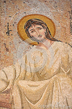 Basilica Saint Joseph Church grotto Jesus mosaic Editorial Stock Photo