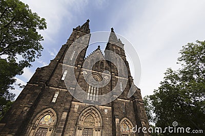 Basilica of Saint Peter and Paul Bazilika svatÃ©ho Petra a Pavla, Vysehrad, Prague, Czech Republic, Czechia Stock Photo