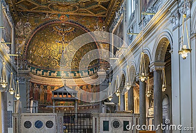 Basilica of San Clemente, Rome Editorial Stock Photo