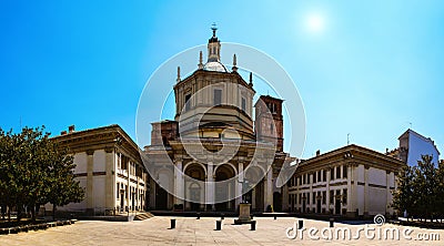 Basilica of San Lorenzo Maggiore in Milan Stock Photo