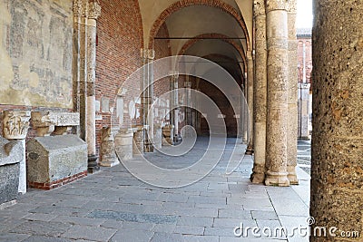 Basilica sant'ambrogio church milan,milano expo2015 Stock Photo