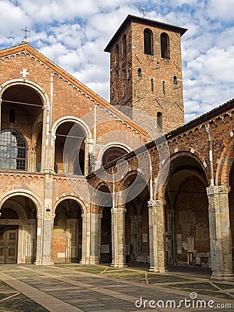 Basilica of Sant Ambrogio in Milan, Italy Stock Photo