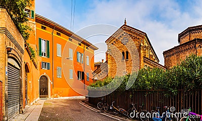 Basilica of Santo Stefano in city of Bologna, Italy Editorial Stock Photo