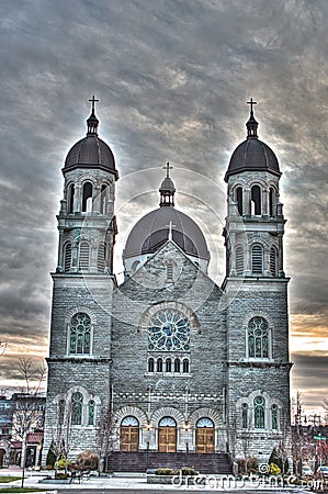 Basilica of St. Adalbert in Grand Rapids Editorial Stock Photo