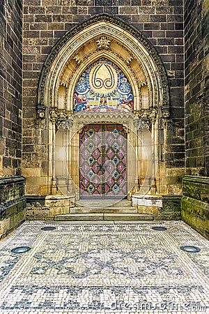 Basilica of St Peter and St Paul in Vysehrad in Prague Stock Photo