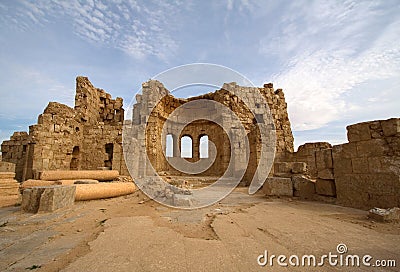 Basilica of St. Sergius at Rasafa Syria Stock Photo