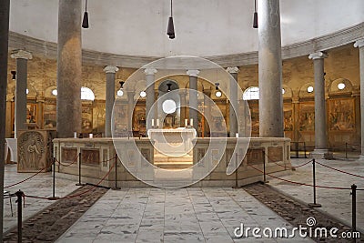 Basilica of St. Stephen the Round in Rome, Italy Editorial Stock Photo