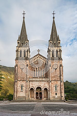 Basilica of the Virgin of Covadonga, Asturias, Spain Stock Photo