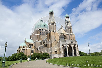 Basilique du Sacre-Coeur (Sacred Heart Basilica) in Brussels, Belgium Stock Photo
