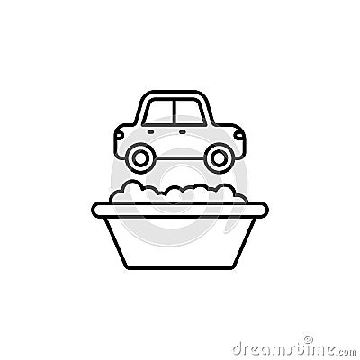 Basin car carwash icon. Element of car wash thin line icon Stock Photo