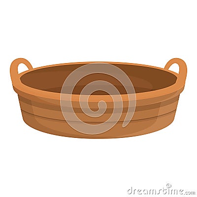 Basin clothes icon cartoon . Laundry basket Stock Photo