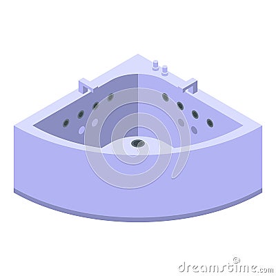 Basin jacuzzi icon, isometric style Vector Illustration