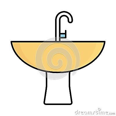 Basin Outline with Fill Color Vector icon which can easily modify or edit Vector Illustration