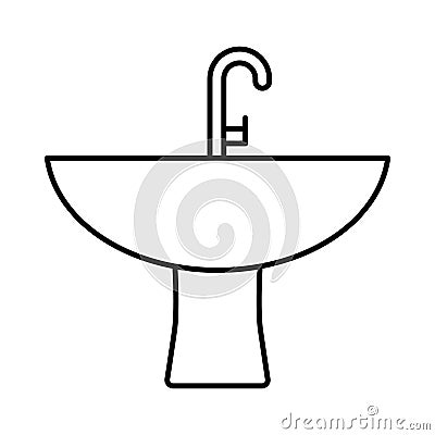 Basin Outline Vector icon which can easily modify or edit Vector Illustration
