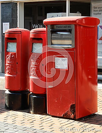 Post box line up Editorial Stock Photo