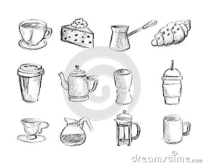 CCoffee Doodles Cartoon Illustration