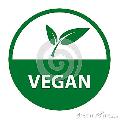 vegan stamp on white Stock Photo