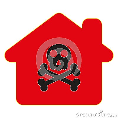 Hazards at home concept on white Stock Photo