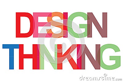 design thinking on white Stock Photo