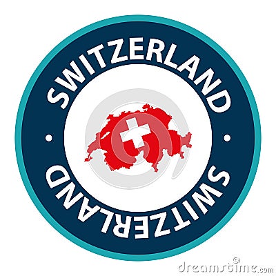 switzerland stamp on white Stock Photo