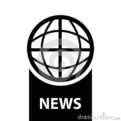 global news on white Stock Photo