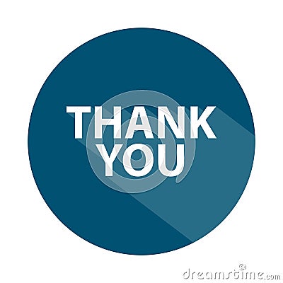 thank you badge on white Stock Photo