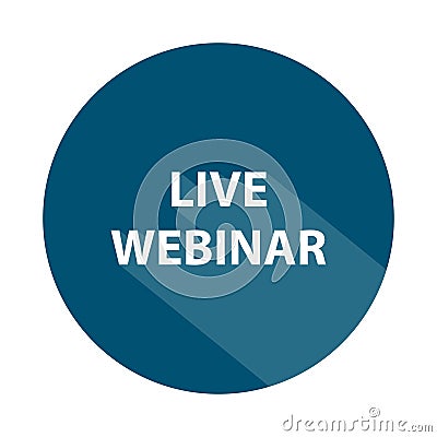 live webinar badge on white Stock Photo