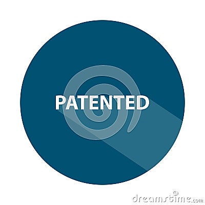 patented badge on white Stock Photo