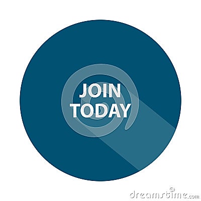 join today badge on white Stock Photo