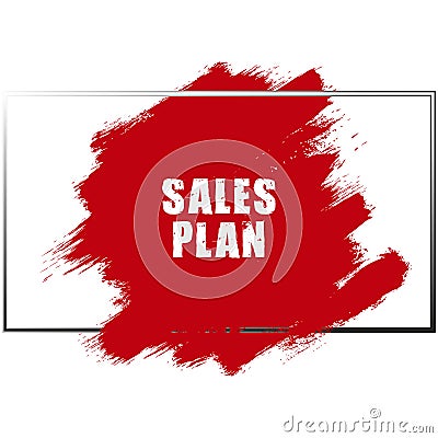 sales plan on white Stock Photo