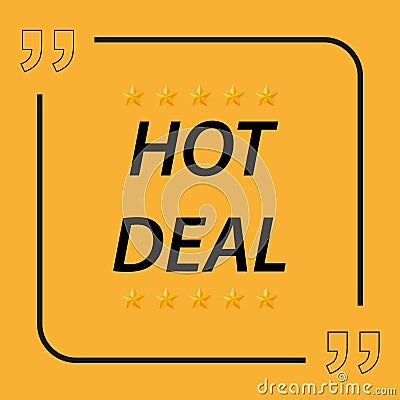 not deal tag on yellow Stock Photo