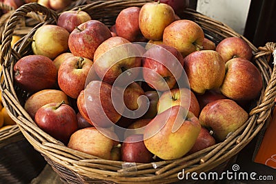 Basket of apples Stock Photo