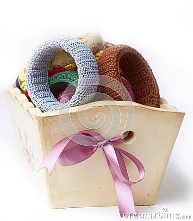 Jewelry basket Stock Photo