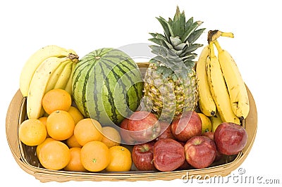 Basket of Fruit Stock Photo