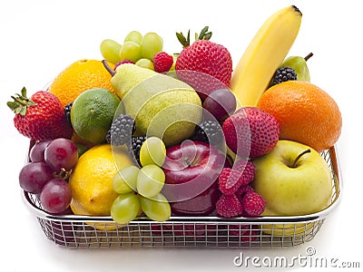 Basket of fruit Stock Photo