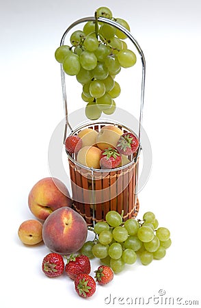 Basket with fruits Stock Photo