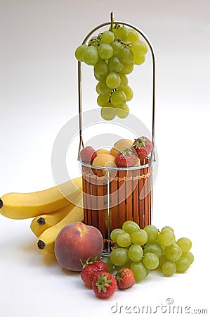 Basket with fruits III Stock Photo