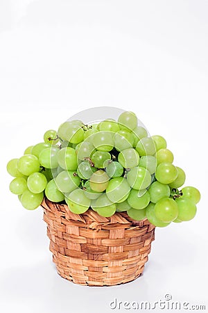 Basket of Grapes Stock Photo