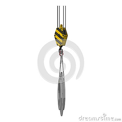 The basket hitch of wire rope sling on white background Vector Illustration