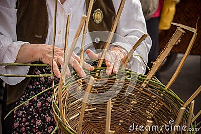 The basket-maker Stock Photo