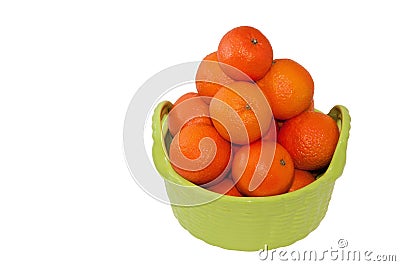 Basket of mandarins. Stock Photo