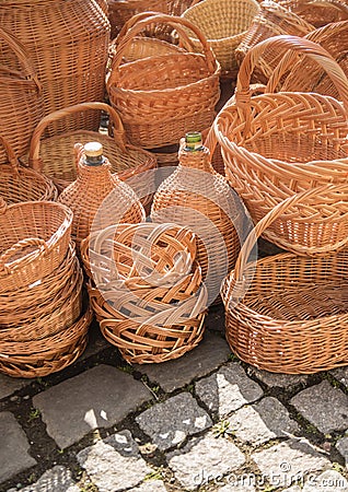 Basket market, small busines, home made Stock Photo