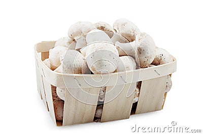 Basket with mushrooms Stock Photo