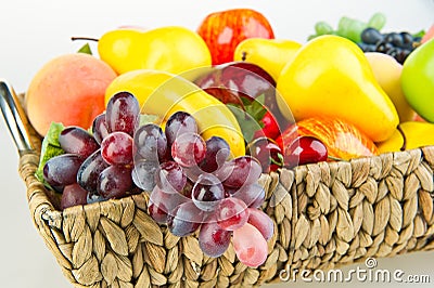Basket of ripe fruit Stock Photo