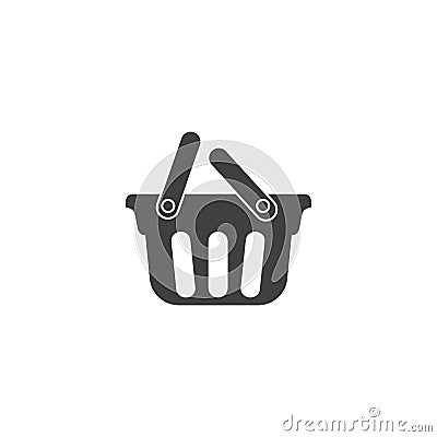 Basket vector icon, Shopping Sign Online Vector Illustration