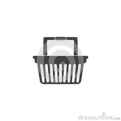 Basket vector icon, Shopping Sign Online Vector Illustration